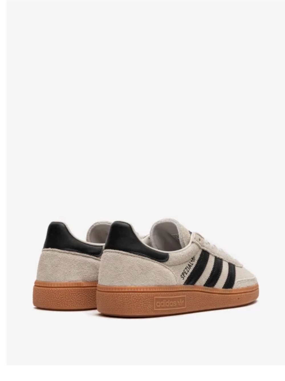 adidas Beige Suede Sneakers with Black Stripes - Picture 3 of 9